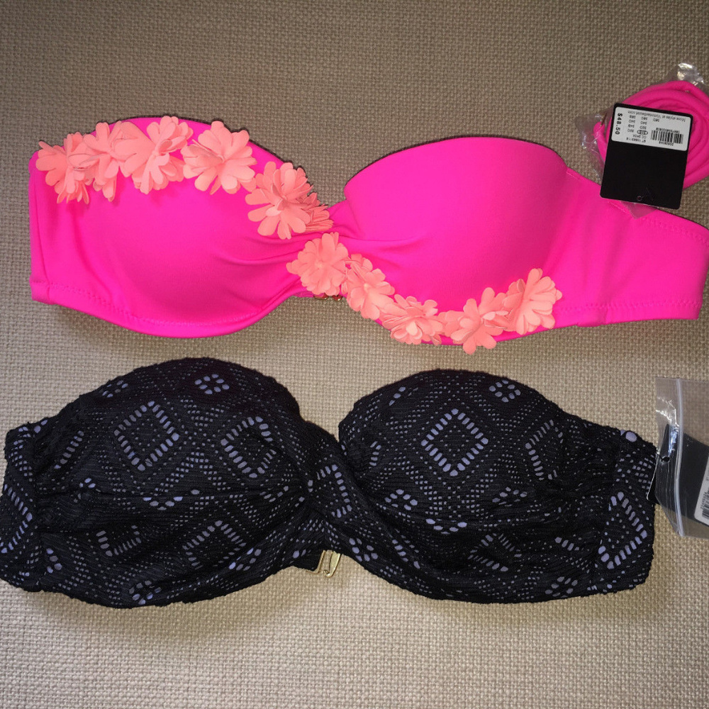 Lot of 2 Victoria's Secret Bikini Top Push Up 32B